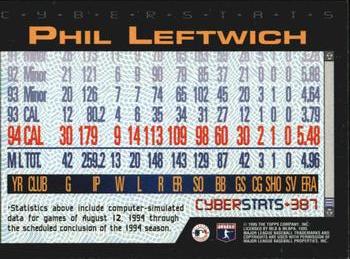 1995 Topps - CyberStats (Spectralight) #387 Phil Leftwich Back