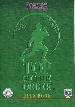 1995 Donruss Top of the Order #NNO Rulebook Front