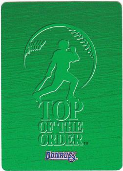1995 Donruss Top of the Order #NNO Greg Vaughn Back
