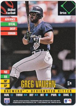 1995 Donruss Top of the Order #NNO Greg Vaughn Front