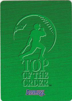 1995 Donruss Top of the Order #NNO Otis Nixon Back