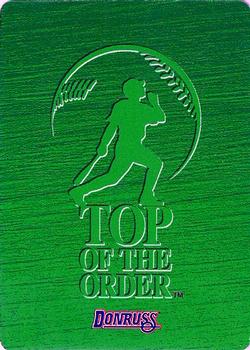 1995 Donruss Top of the Order #NNO Bob Higginson Back