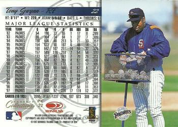 1998 Donruss Collections Donruss - Prized Collections #PC 22 Tony Gwynn Back