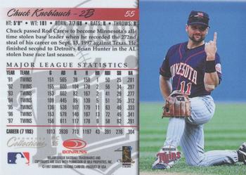 1998 Donruss Collections Donruss - Prized Collections #PC 55 Chuck Knoblauch Back