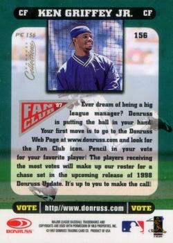 1998 Donruss Collections Donruss - Prized Collections #PC 156 Ken Griffey Jr. Back