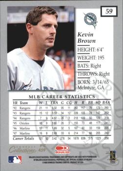 1998 Donruss Collections Elite - Prized Collections #PC 459 Kevin Brown Back