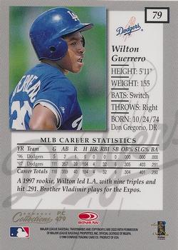 1998 Donruss Collections Elite - Prized Collections #PC 479 Wilton Guerrero Back