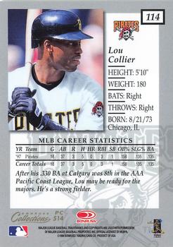 1998 Donruss Collections Elite - Prized Collections #PC 514 Lou Collier Back
