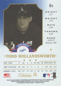 1998 Donruss Collections Leaf - Prized Collections #PC 260 Todd Hollandsworth Back