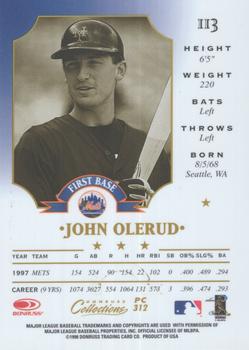 1998 Donruss Collections Leaf - Prized Collections #PC 312 John Olerud Back