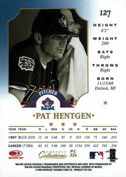 1998 Donruss Collections Leaf - Prized Collections #PC 326 Pat Hentgen Back