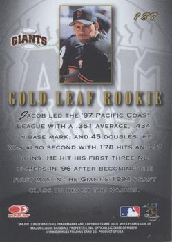 1998 Donruss Collections Leaf - Prized Collections #PC 386 Jacob Cruz Back