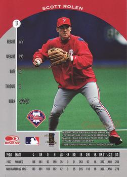1998 Donruss Collections Preferred - Prized Collections #PC 567 Scott Rolen Back
