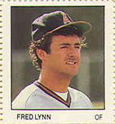 1983 Fleer Stamps #NNO Fred Lynn Front