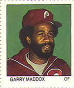 1983 Fleer Stamps #NNO Garry Maddox Front