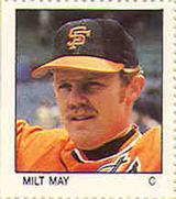 1983 Fleer Stamps #NNO Milt May Front