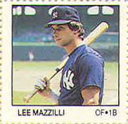 1983 Fleer Stamps #NNO Lee Mazzilli Front