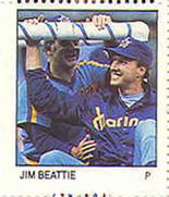 1983 Fleer Stamps #NNO Jim Beattie Front