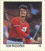1983 Fleer Stamps #NNO Tom Paciorek Front