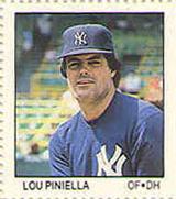 1983 Fleer Stamps #NNO Lou Piniella Front