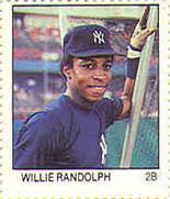 1983 Fleer Stamps #NNO Willie Randolph Front