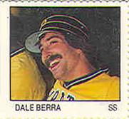 1983 Fleer Stamps #NNO Dale Berra Front