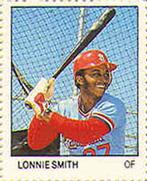 1983 Fleer Stamps #NNO Lonnie Smith Front