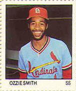 1983 Fleer Stamps #NNO Ozzie Smith Front