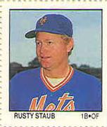 1983 Fleer Stamps #NNO Rusty Staub Front