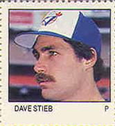 1983 Fleer Stamps #NNO Dave Stieb Front