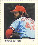 1983 Fleer Stamps #NNO Bruce Sutter Front