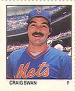 1983 Fleer Stamps #NNO Craig Swan Front