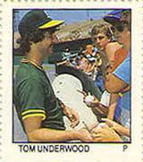 1983 Fleer Stamps #NNO Tom Underwood Front
