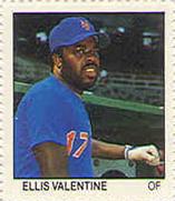 1983 Fleer Stamps #NNO Ellis Valentine Front