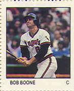 1983 Fleer Stamps #NNO Bob Boone Front