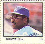 1983 Fleer Stamps #NNO Bob Watson Front