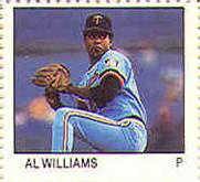 1983 Fleer Stamps #NNO Al Williams Front