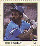 1983 Fleer Stamps #NNO Willie Wilson Front