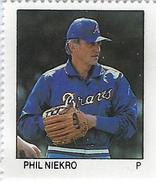 1983 Fleer Stamps #NNO Phil Niekro Front