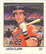 1983 Fleer Stamps #NNO Jack Clark Front