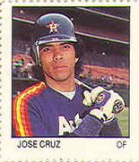 1983 Fleer Stamps #NNO Jose Cruz Front