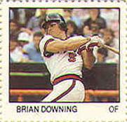 1983 Fleer Stamps #NNO Brian Downing Front