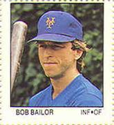 1983 Fleer Stamps #NNO Bob Bailor Front