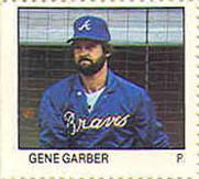 1983 Fleer Stamps #NNO Gene Garber Front
