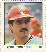 1983 Fleer Stamps #NNO Keith Hernandez Front