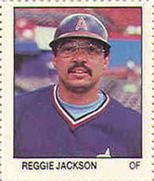 1983 Fleer Stamps #NNO Reggie Jackson Front
