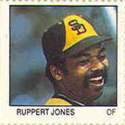 1983 Fleer Stamps #NNO Ruppert Jones Front