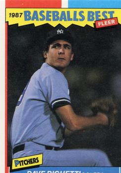 1987 Fleer Baseball's Best Sluggers vs. Pitchers #34 Dave Righetti Front