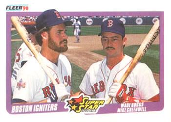 1990 Fleer Canadian #632 Boston Igniters (Wade Boggs / Mike Greenwell) Front