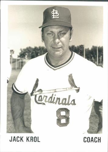 1979 St. Louis Cardinals Photos 5x7 #NNO Jack Krol Front